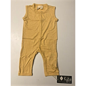 Kyte Baby Sleeveless Snap Romper Mustard Bamboo 3-6 Months NWT